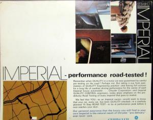 1972 Chrysler Imperial Color Sales Brochure Folder Mailer Original