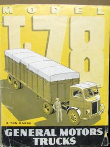 1934 GMC Truck Model T78 Eight Ton Range Original Sales Brochure Folder