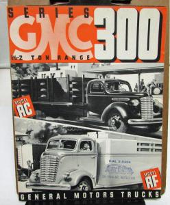 1938 1939 1940 GMC Truck Series 300 1 1/2 - 2 Ton AC 300 & AF 310 Sales Brochure