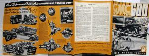 1939 GMC Truck Series 600 5 Ton Model AC & AF Sales Brochure Folder Original