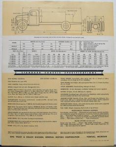 1953 GMC Diesel D920 67 Truck Tractor Sales Brochure Data Sheet Yellow Original