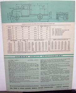 1954 GMC M 350 24 & 27 Gas Truck Stake Platform Models Sale Brochure Folder Orig
