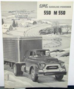 1955 GMC 550 & M 550 Gasoline Powered Truck Sales Brochure Folder Original