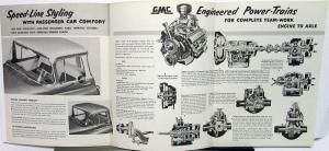 1955 GMC 550 & M 550 Gasoline Powered Truck Sales Brochure Folder Original