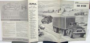 1955 GMC 550 & M 550 Gasoline Powered Truck Sales Brochure Folder Original