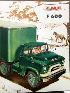 1957 GMC Truck F 600 Series Original Color Sales Brochure Folder