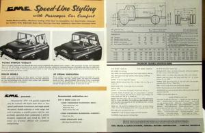 1957 GMC Truck F 600 Series Original Color Sales Brochure Folder