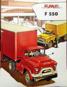 1957 GMC Truck F 550 Series Original Color Sales Brochure Folder