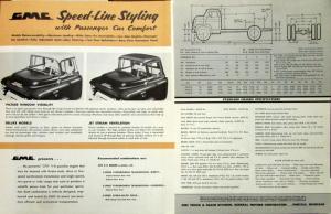 1957 GMC Truck F 550 Series Original Color Sales Brochure Folder