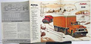 1957 GMC 550 Truck Series Color Sales Brochure Folder Original