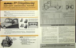 1957 GMC Truck Air Suspension DR 800 Series Orig Color Sales Brochure Folder