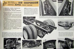 1957 GMC Truck Air Suspension DR 800 Series Orig Color Sales Brochure Folder