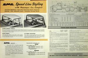 1957 GMC 550 W & MW Series Truck Sales Brochure Folder Original