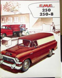 1957 GMC Truck 250 & 250 8 Series Original Color Sales Brochure Folder