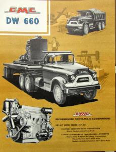 1958 GMC DW 660 Series Truck Data Sheet Sales Brochure Original