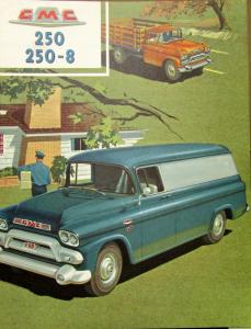 1958 GMC Truck 250 & 250 8 Series Pickup Stake Panel Sales Brochure Folder