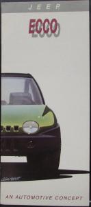 1993 Jeep Ecco Concept Car Original Color Sales Brochure Folder