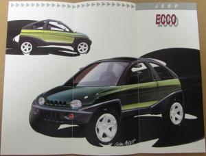 1993 Jeep Ecco Concept Car Original Color Sales Brochure Folder