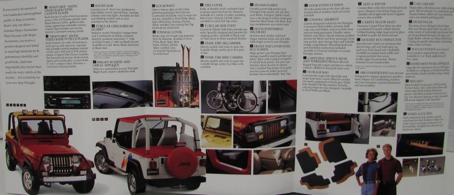 1992 Jeep Sales Brochure with colors and options - Jurassic Park Jeep Forum