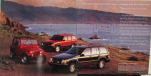 1994 Jeep Wrangler Cherokee & Grand Cherokee Color Sales Brochure Original Small