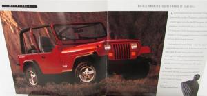 1994 Jeep Wrangler Cherokee & Grand Cherokee Color Sales Brochure Original Small